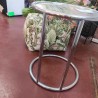 Table ronde en verre et inox
