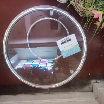 Table ronde en verre et inox