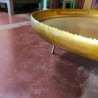 table basse ronde dorée
