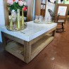 Très belle table basse bois et marbre neuve  prix grossiste